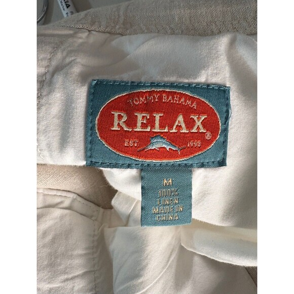 Tommy Bahama Men's Casual Lounge Pants Size Medium Waist 40 100% Linen Tan - Picture 7 of 9